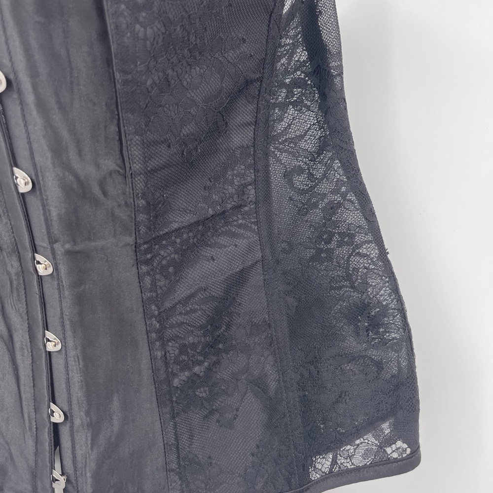 Adore me black lace corset lingerie top - Picture 3 of 10
